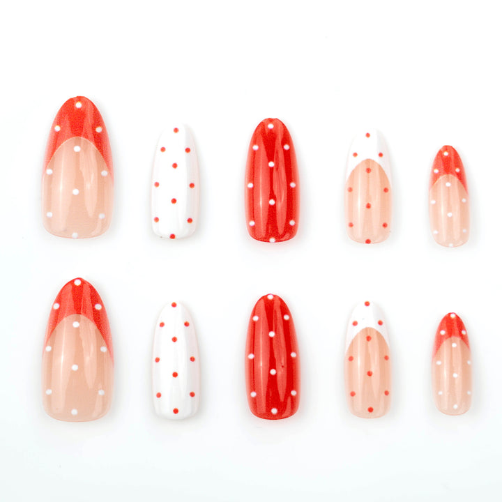 Creative nail art set with playful polka dot design Stornfield