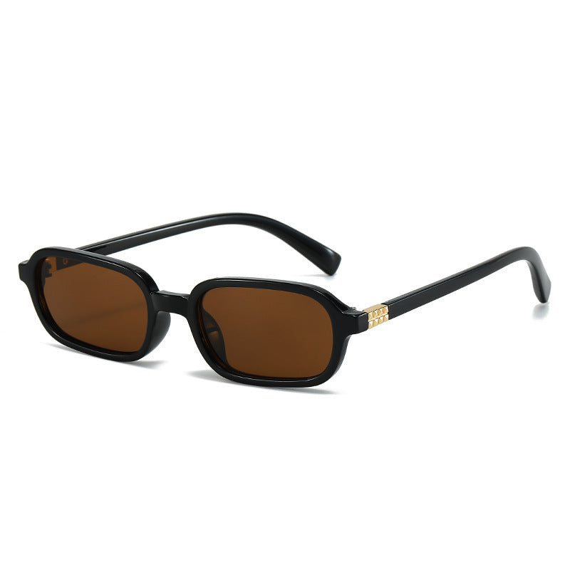 Chic Flat Lens Sunglasses with Decorative Metal Details Stornfield