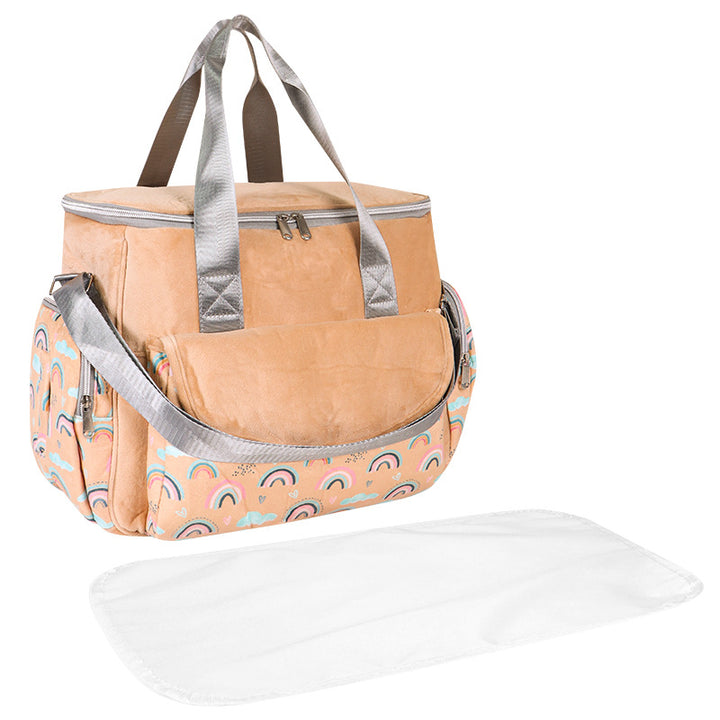 Diaper bag with organized compartments and removable changing mat Stornfield