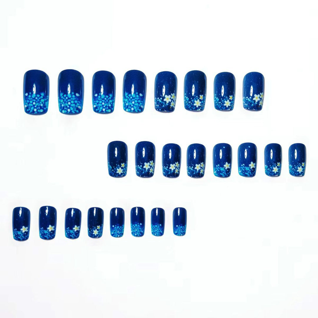 Artificial nails with glittering flower design Stornfield