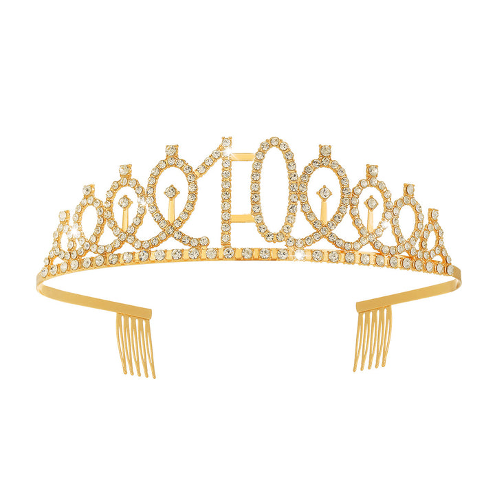 Women's Crystal-Embellished Tiara with Elegant Design Stornfield