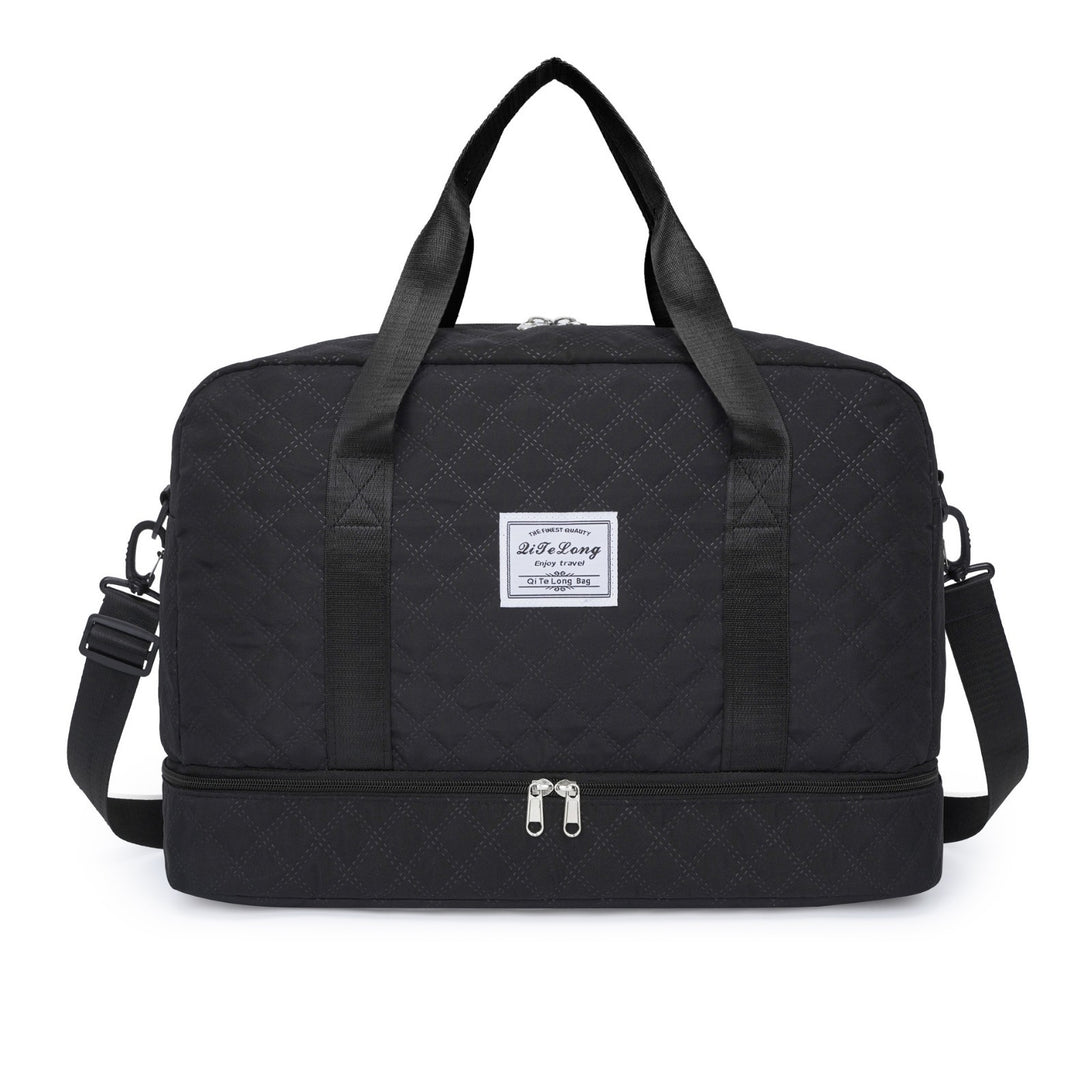 Quilted Multi-Compartment Travel Tote