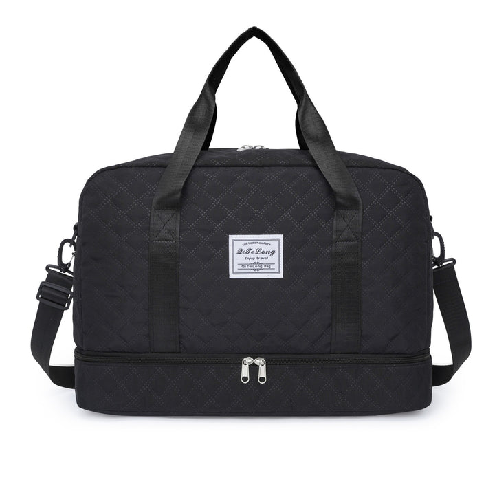 Quilted Multi-Compartment Travel Tote