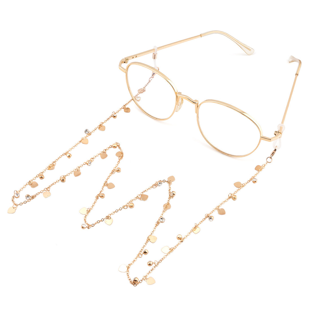 Heart-Shaped Crystal Eyewear Chain Stornfield