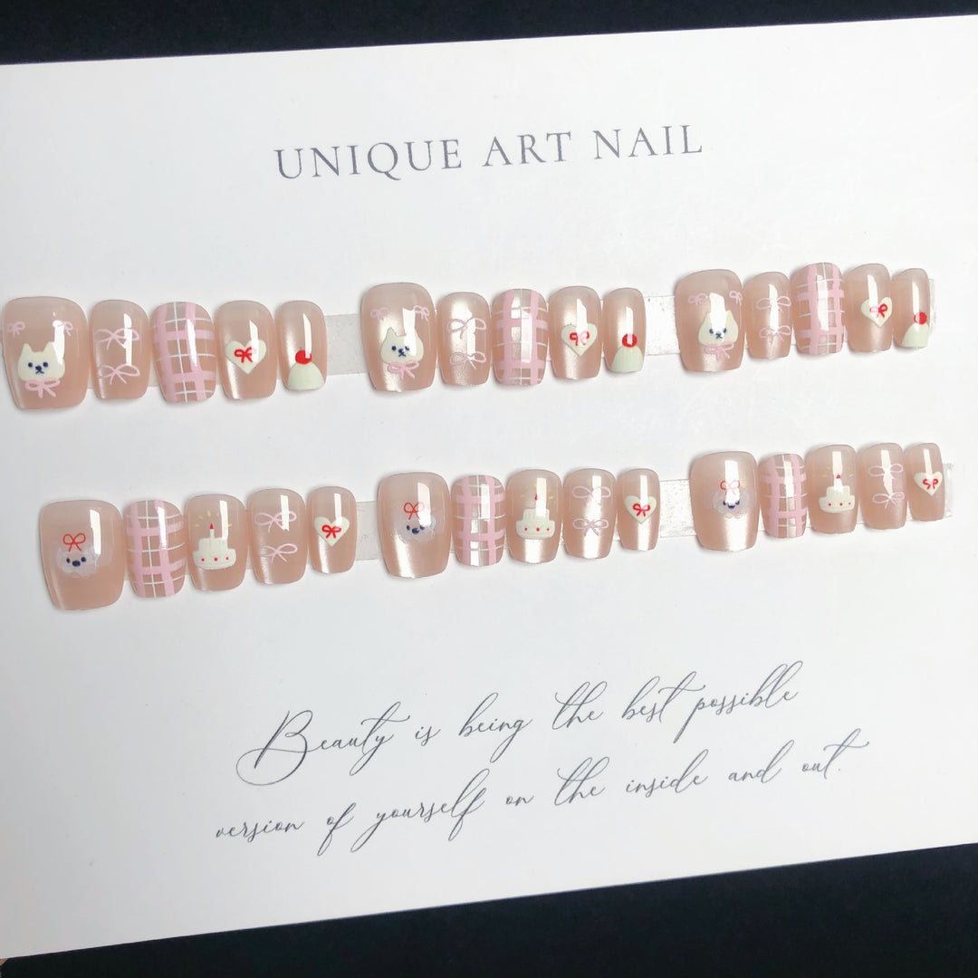 Decorative Themed Press-On Nail Set 1790745539