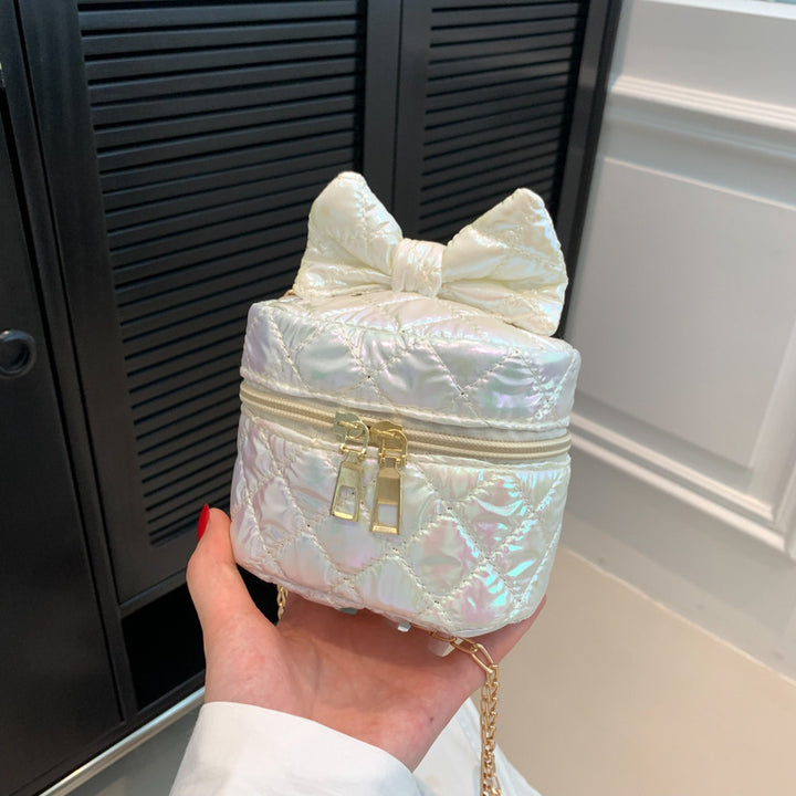 Quilted Bow Detail Mini Handbag