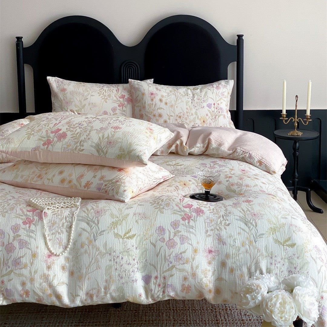Silky Microfiber Duvet Cover Comforter Bedding Set with Hypoallergenic Pillow Shams