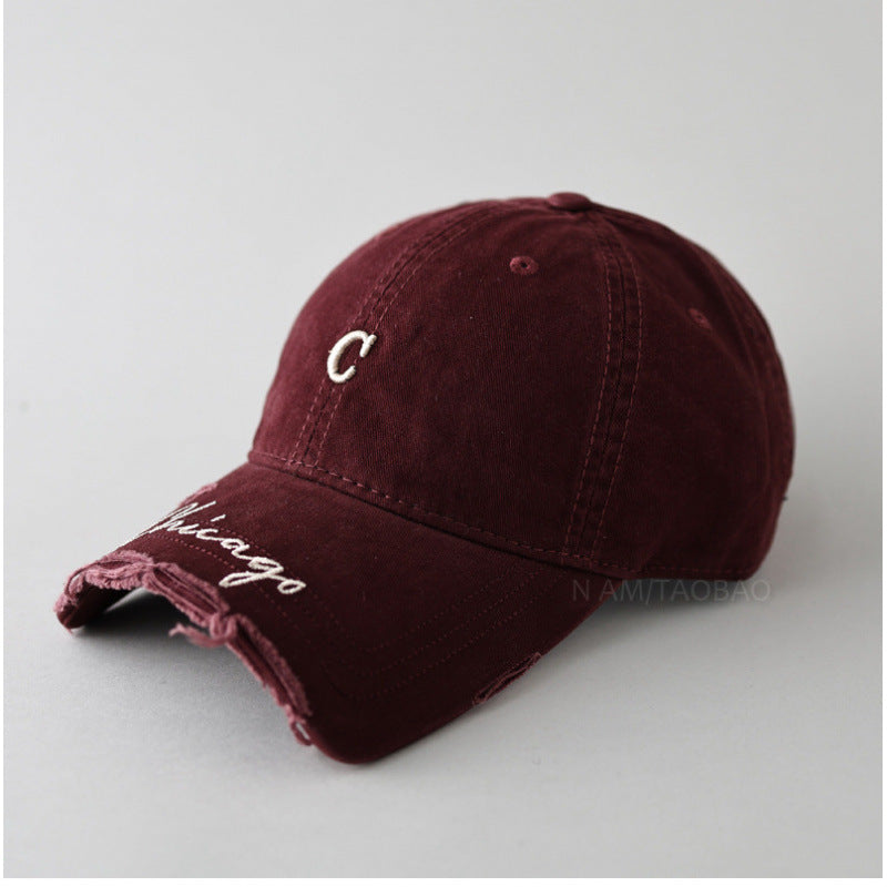 Women's Distressed Cotton Baseball Cap Stornfield 1784083462