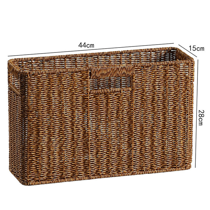 Rectangular Woven Storage Basket with Cut-Out Handles Stornfield