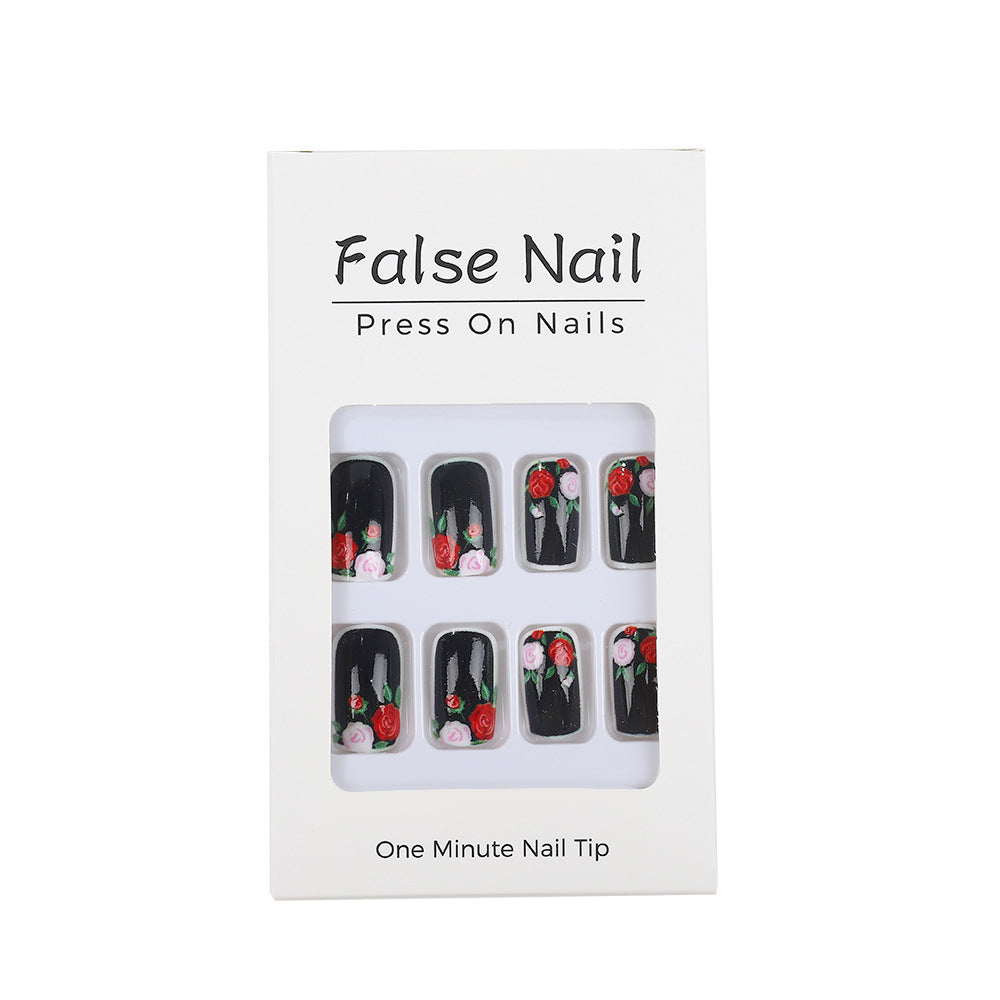 Artificial nails in floral vintage design Stornfield