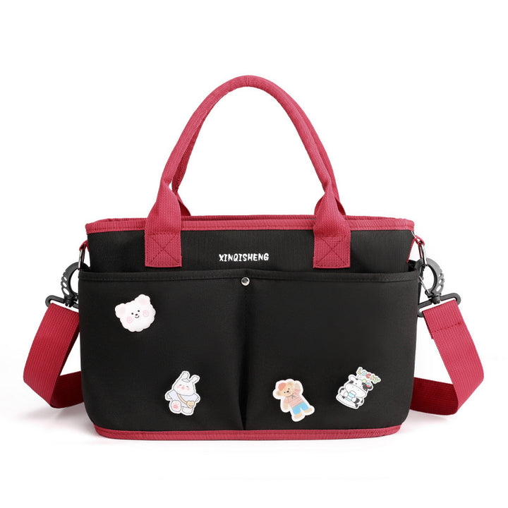 Multi-Pocket Floral Pattern Tote Bag Stornfield