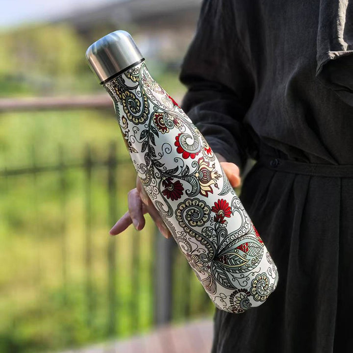 Unisex double-walled insulated bottle made of stainless steel with vacuum insulation and leak-proof screw cap Stornfield