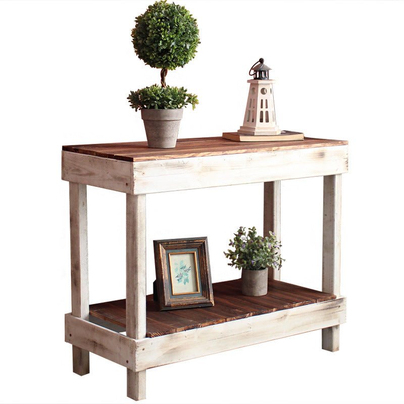 Handmade side table made of solid wood Stornfield