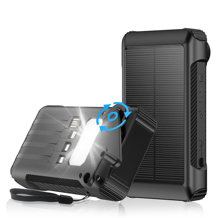 Robust Solar Power Bank with LED Light and Compass Stornfield