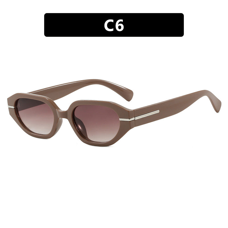 Women's stylish geometric sunglasses with mirrored lenses and unique frame Stornfield