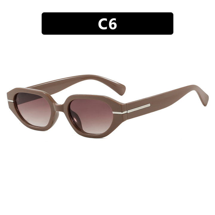 Women's stylish geometric sunglasses with mirrored lenses and unique frame Stornfield