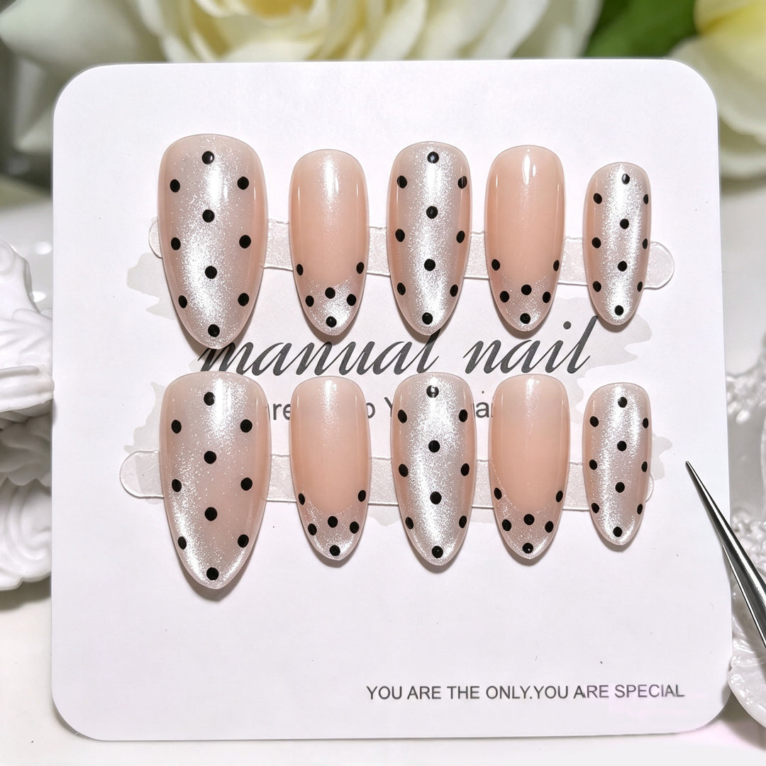 Artistic Polka Dot Press-On Nail Tips Stornfield