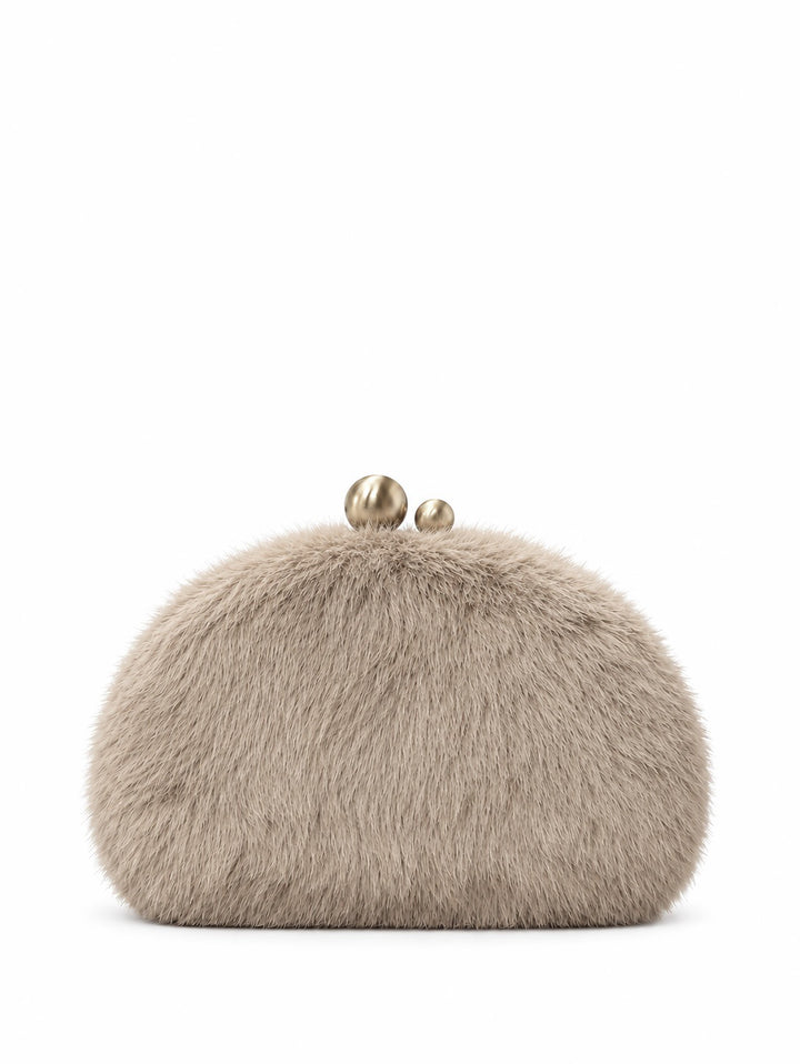 Plush Faux Fur Clutch