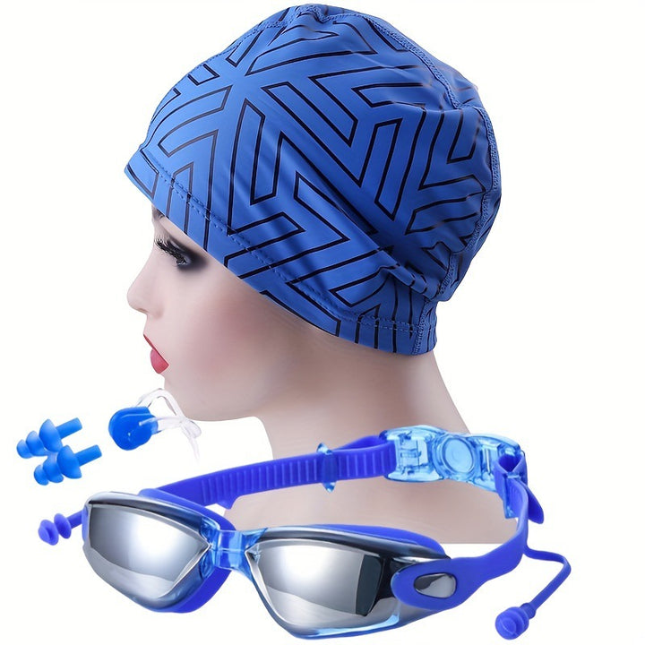 Swimming Sports Set with Ergonomic Swimming Goggles and Stylish Swim Cap Stornfield