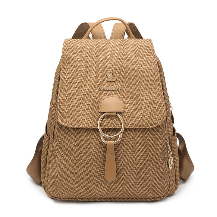 Multi-Compartment Herringbone Fashion Backpack Stornfield