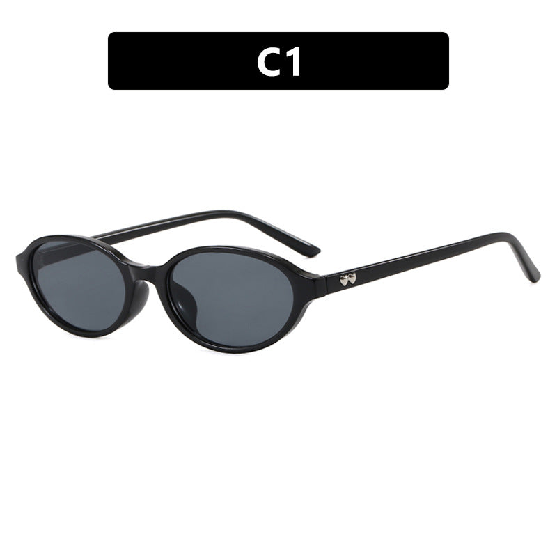 Women's fashionable sunglasses with oval frame and UV protection Stornfield