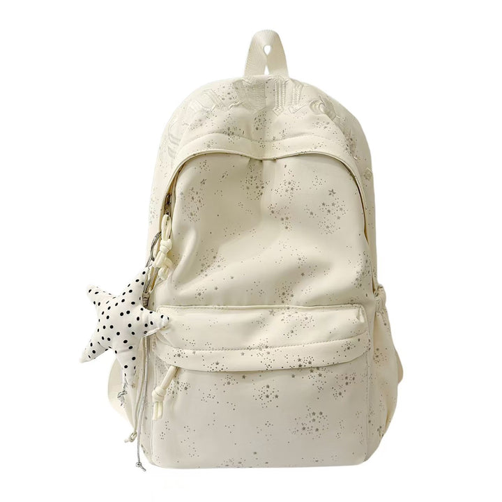 Stylish Textured Star Print Backpack Stornfield