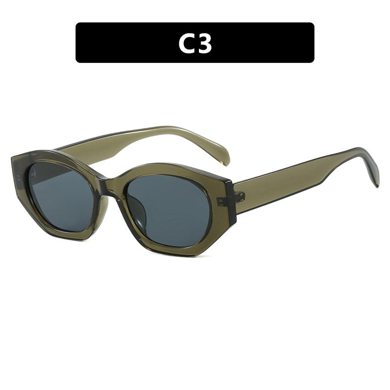 Women's geometric sunglasses with trendy, transparent frame Stornfield