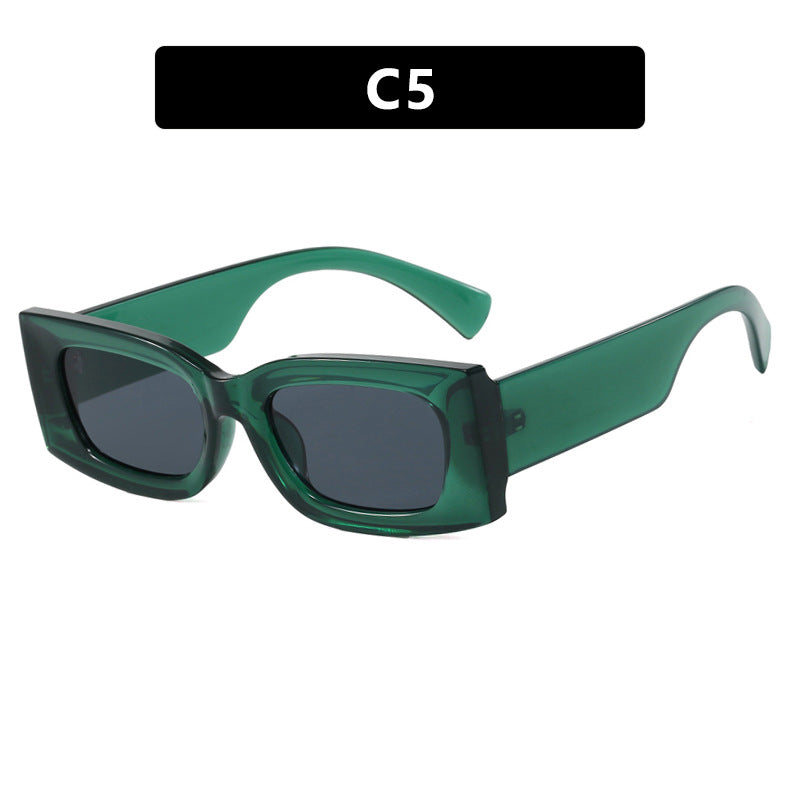 Women's fashionable square sunglasses with transparent frame and protective UV filter Stornfield