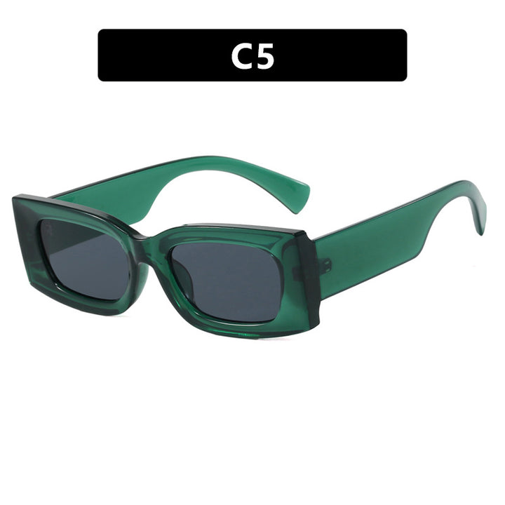 Women's fashionable square sunglasses with transparent frame and protective UV filter Stornfield