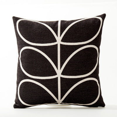 Square decorative pillow cover in retro Scandi style with central dot motif Stornfield