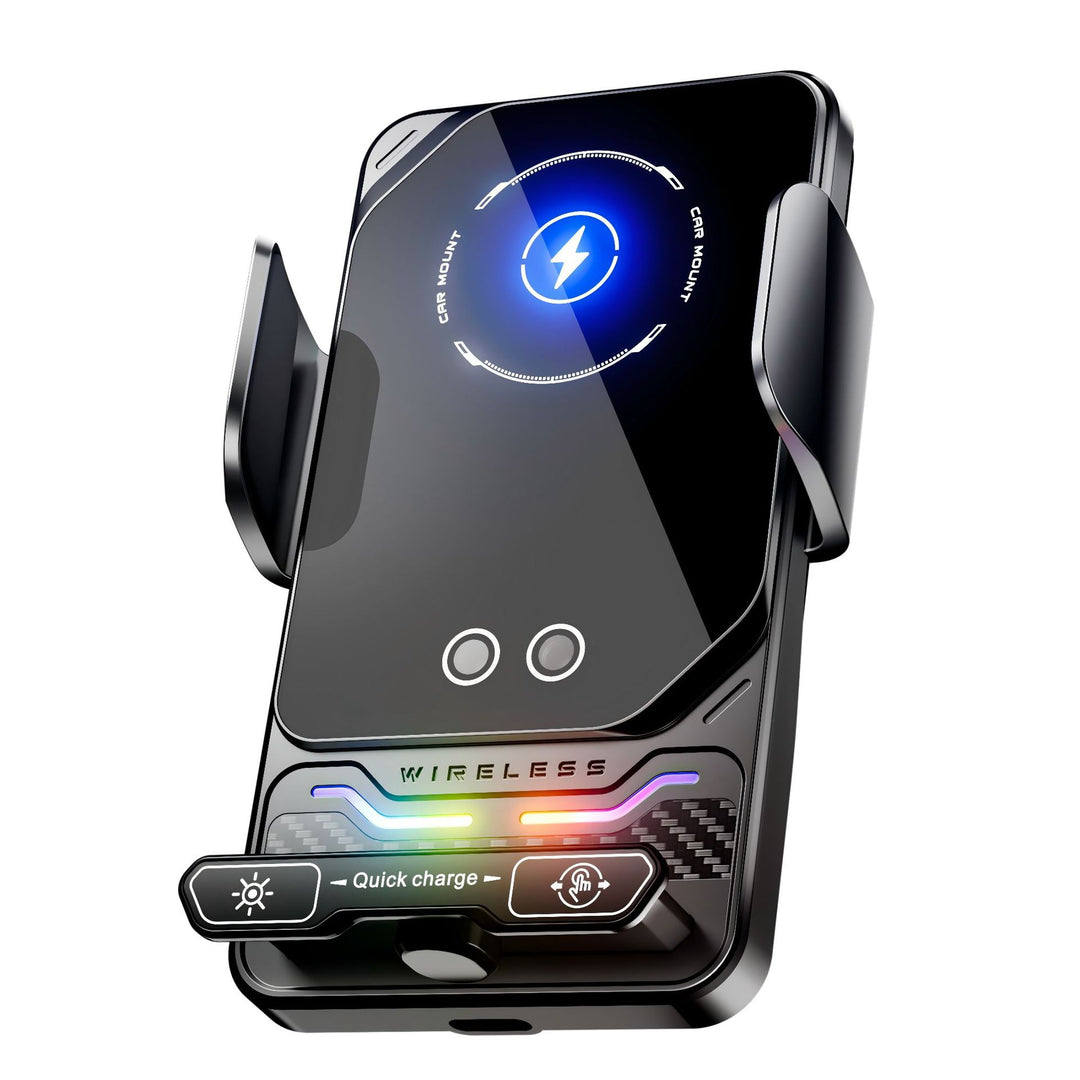 Unisex Qi-enabled smartphone holder with automatic fastening Stornfiled