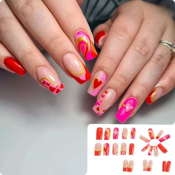 Artistic Heart Motif Art Nails Stornfield