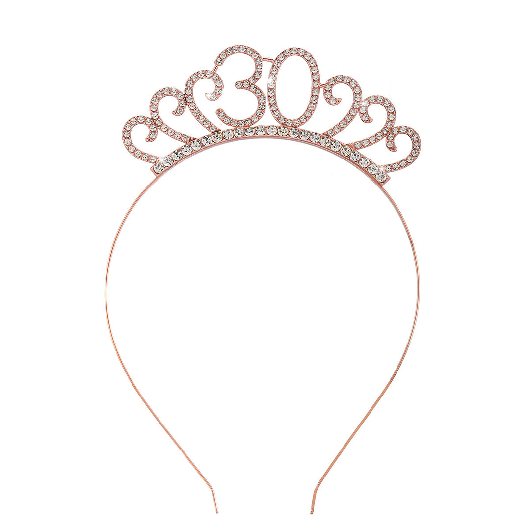 Ladies Crystal Tiara with Custom Designed Number Motif Stornfield