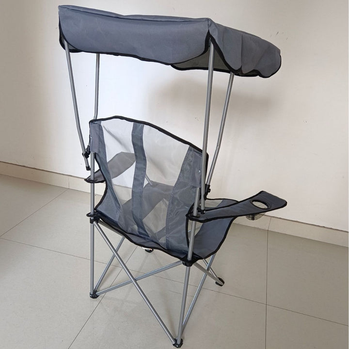 Folding chair with sunshade Stornfield