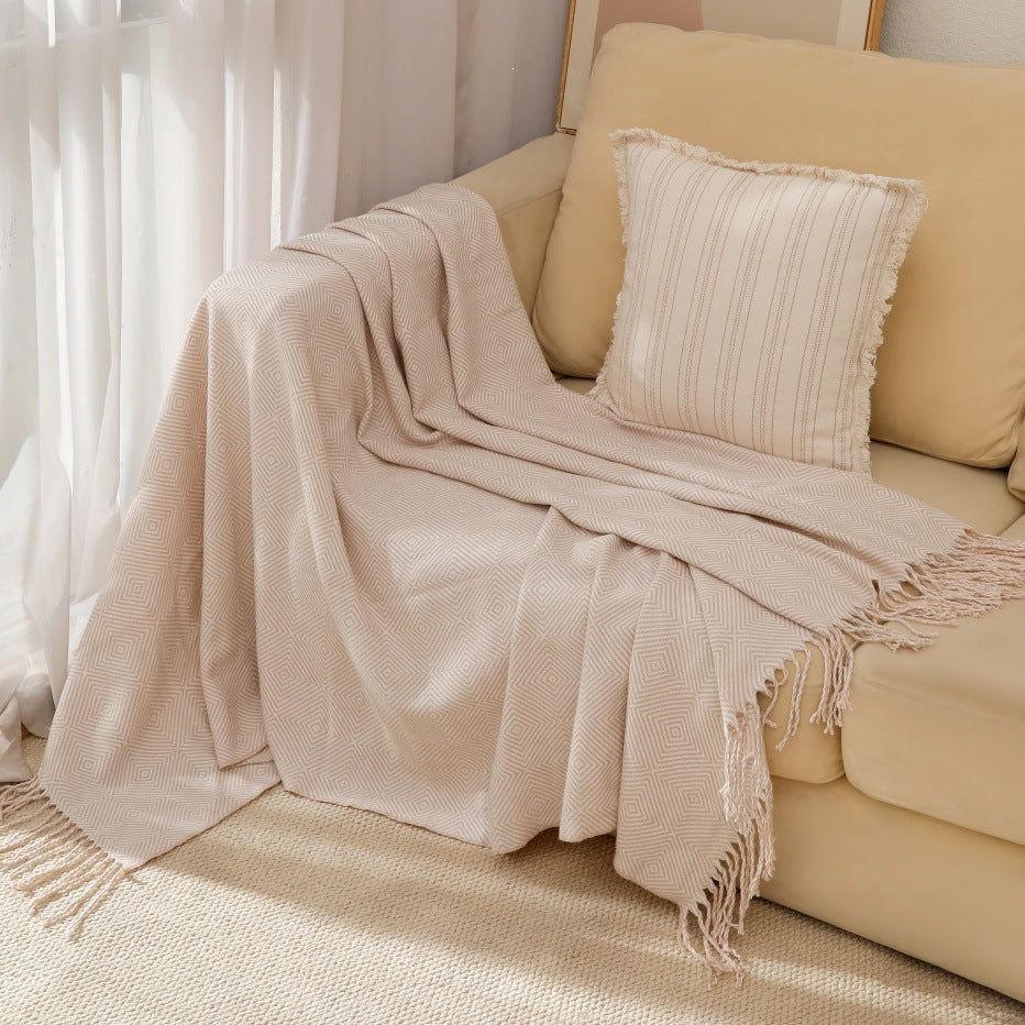 Geometric Textured Throw Blanket