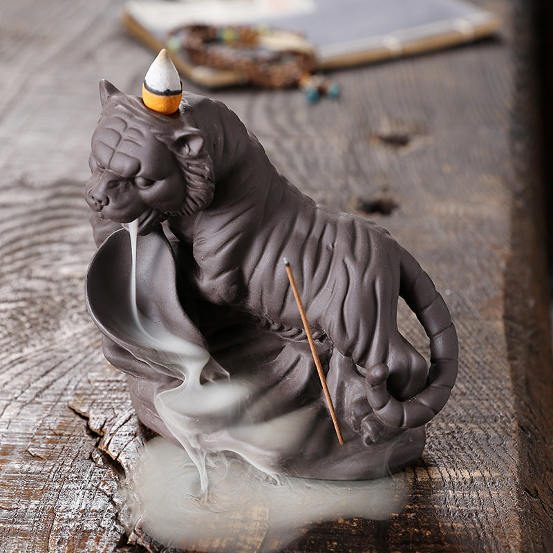 Artistic Tiger-Inspired Incense Holder
