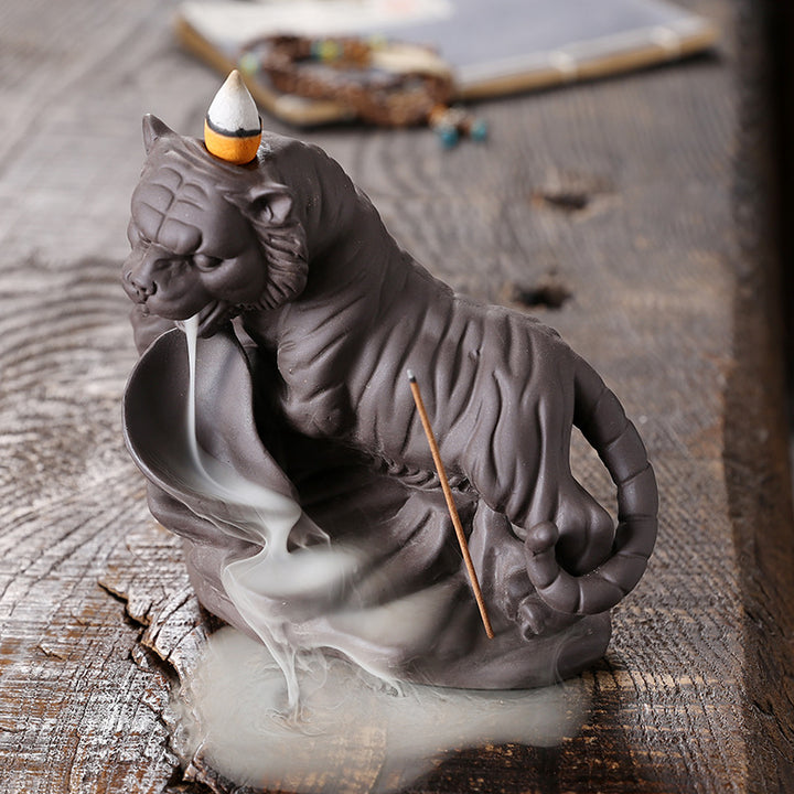 Artistic Tiger-Inspired Incense Holder