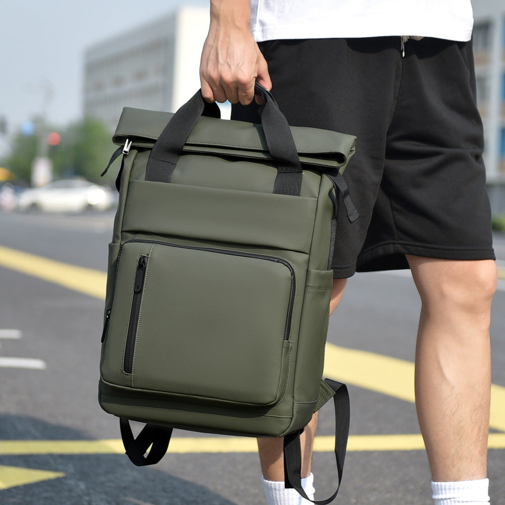 Multi-Pocket Waterproof Roll-Top Backpack Stornfield