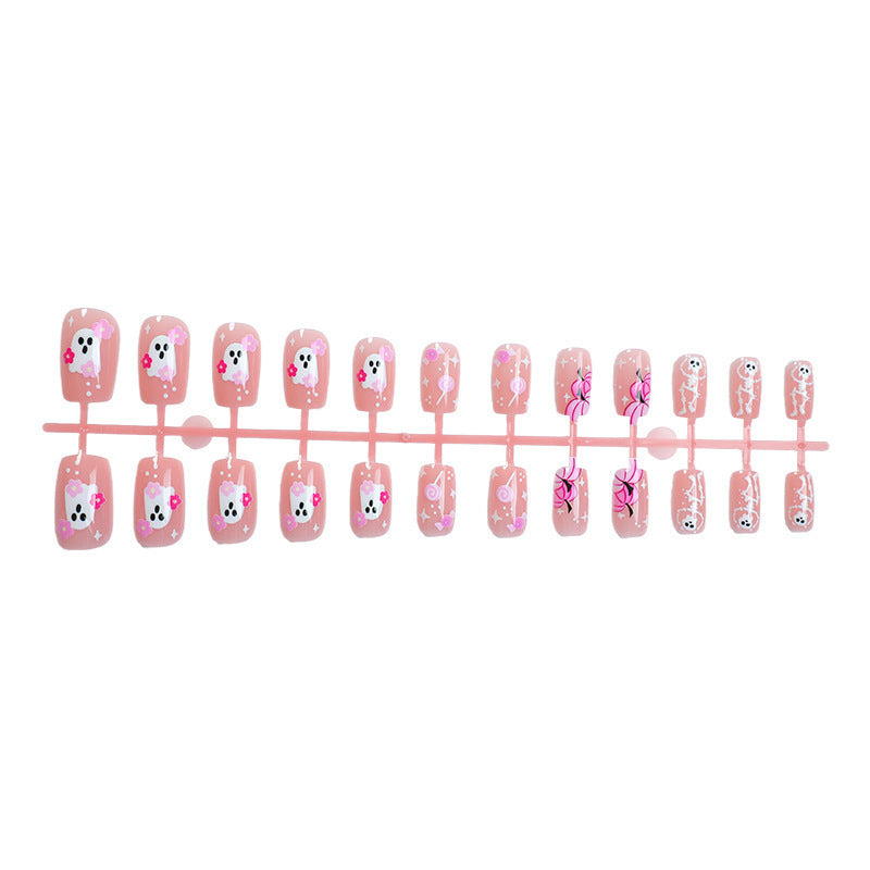 Acrylic nail set with creative animal and flower designs Stornfield