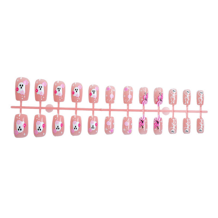Acrylic nail set with creative animal and flower designs Stornfield