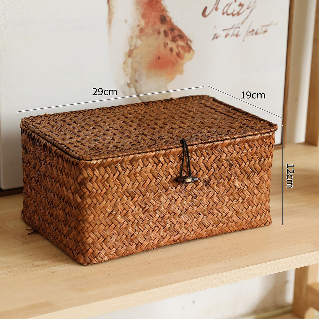 Handcrafted Oval Woven Storage Box Stornfield