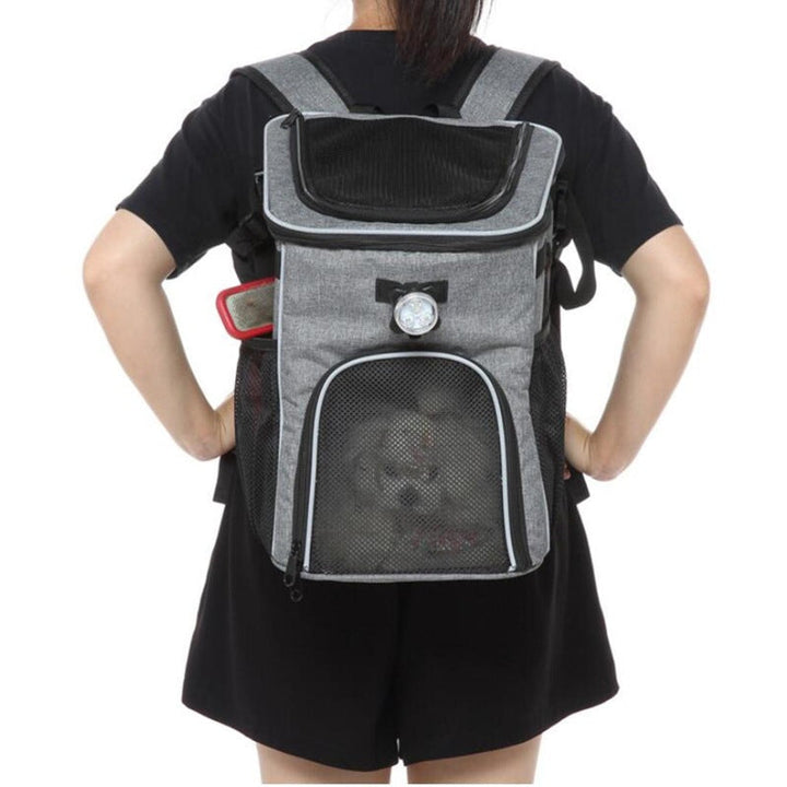 Front-Mounted Pet Carrier Bike Bag with Secure Leash Breathable Mesh Padded Base Reflective Trim Stornfield