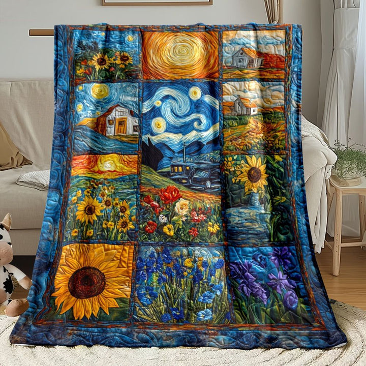 Artistic Patchwork Quilt Blanket
