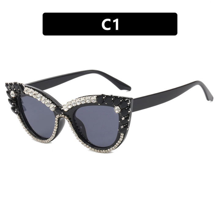 Women's extravagant Cat-Eye sunglasses with sparkling rhinestone embellishment Stornfield
