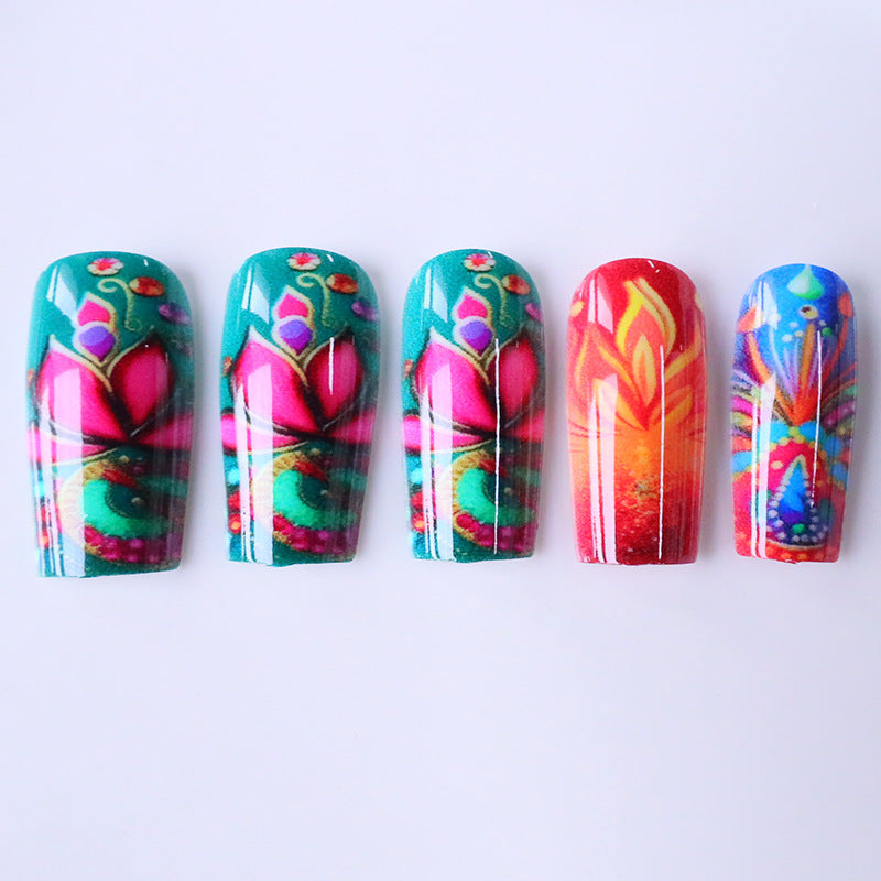 Artistic Floral Nail Art Enhancements Stornfield