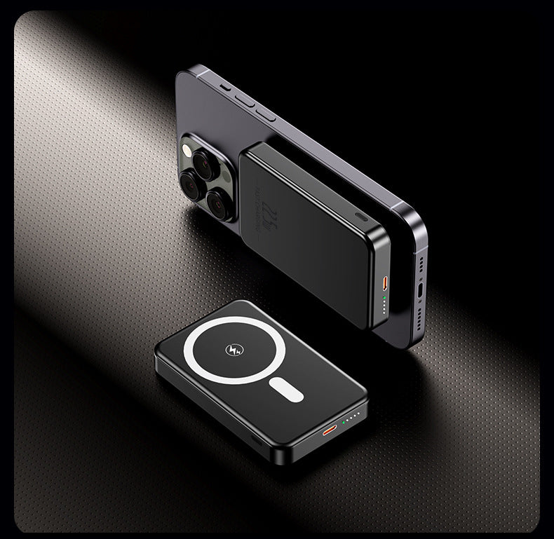 Portable induction power bank with slim design and LED display Stornfield