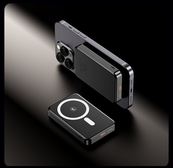 Portable induction power bank with slim design and LED display Stornfield