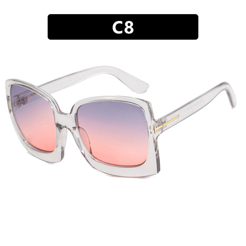 Women's oversized sunglasses in modern square design with mirrored lenses Stornfield