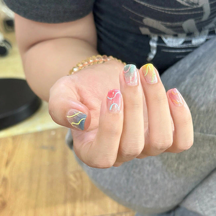 Artificial nails with colorful design Stornfield