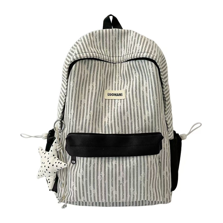 Lightweight Striped Casual Backpack Stornfield
